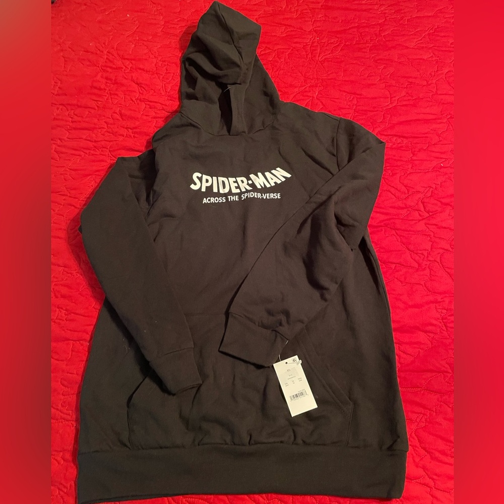 NWT 2PIECE SET MARVEL SPIDERMAN HOODIE AND JOGGERS XLG BOYS.